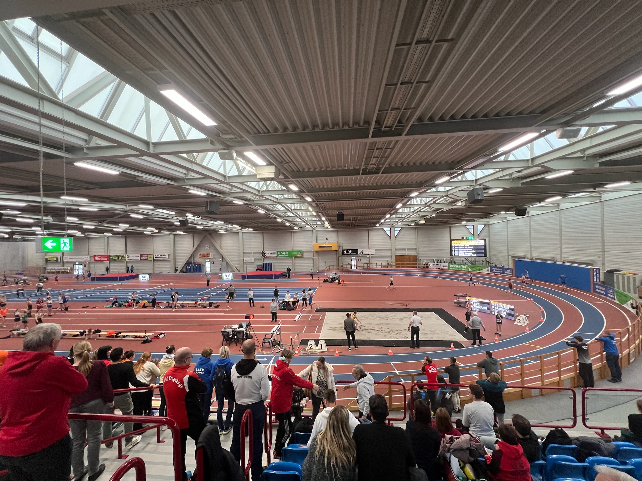 Die Halle in Chemnitz, welche am 14.01 den 3000m Wettkmapf veranstaltete